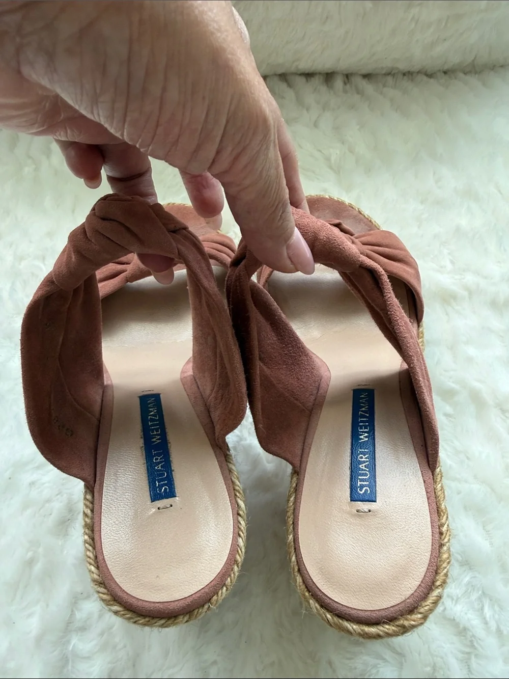 Stuart Weitzman Sarina Dessert Rose Suede Size 7 - Picture 10 of 17